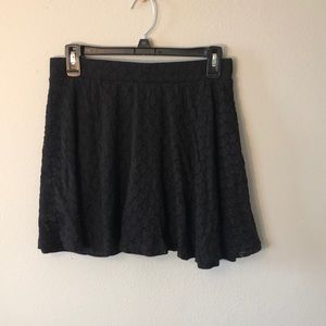 Black lace skater skirt